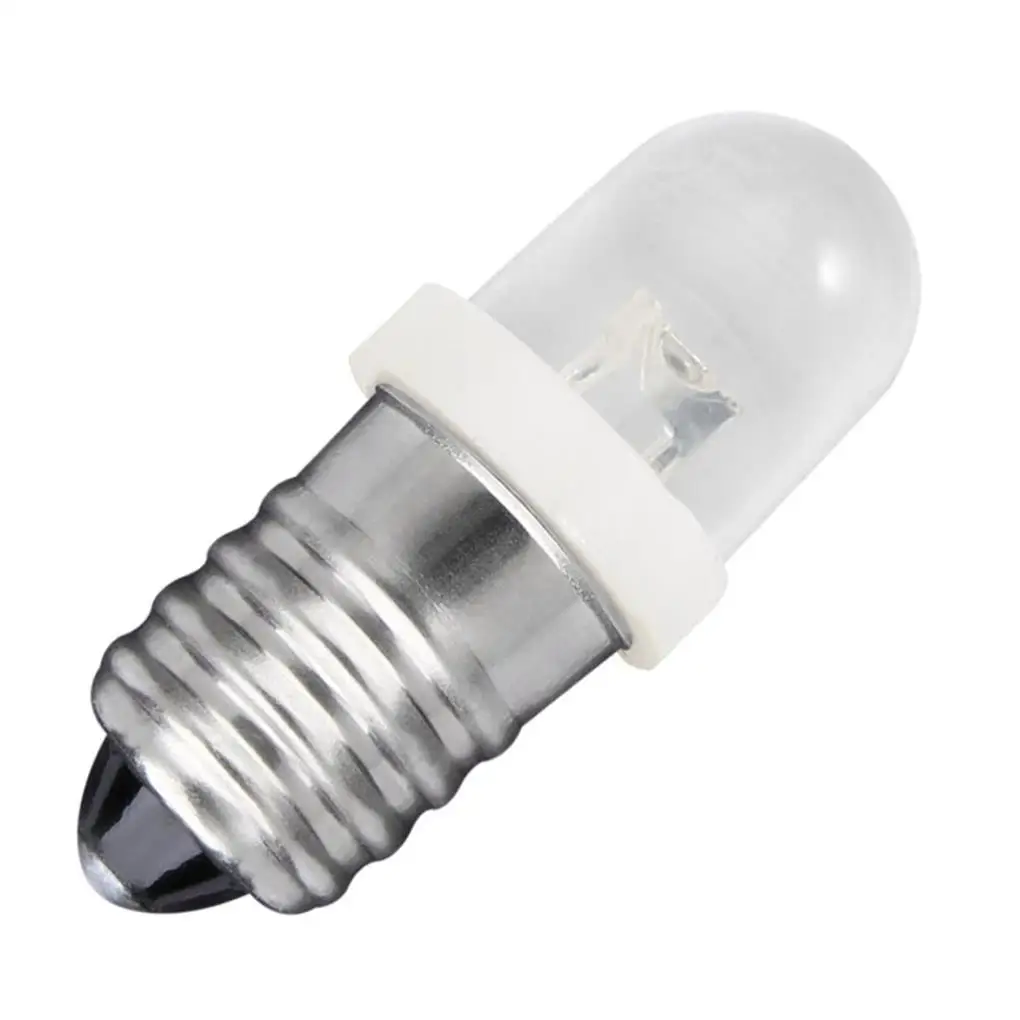 E10 LED Indicator Bulb Cold White 6V DC Bulbs Automobile Instrument Meter Lamp Mini Warning Signal Light Low Power Consumption
