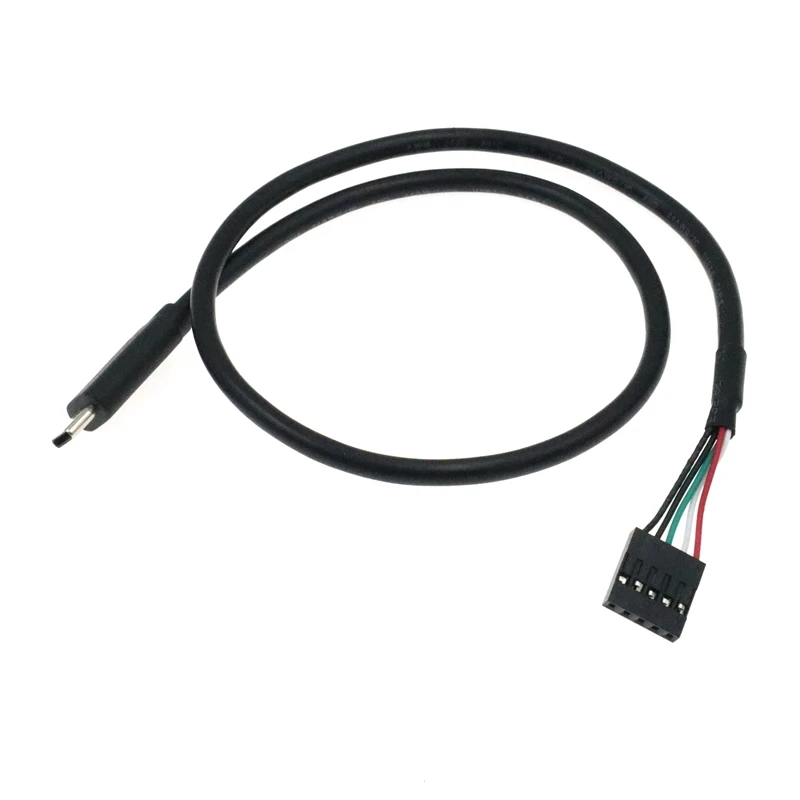 Micro 5P Mini USB Type-C male 2.0 female to 2.54mm 5-inch PCB Motherboard DuPont Cable 0.5 meters Apart