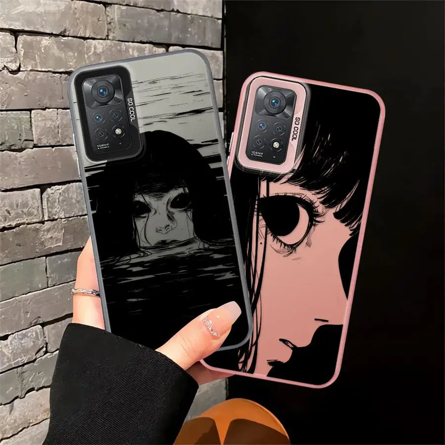 حافظة لهاتف Xiaomi Redmi Note 10s 11s 12 13 14 Pro Plus 10 11 Pro Soft Shell Junji Ito Horror #4