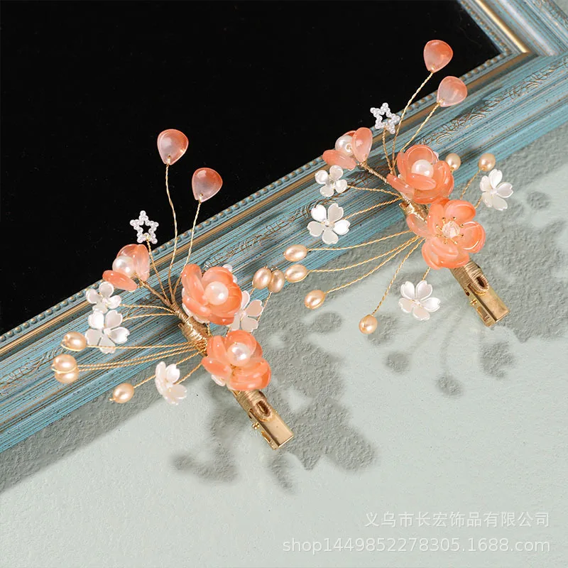 Bracelet Hand String Source Chinese Clothing Pair Clip Original Pearl Tassel Hair Clip Ancient Costume Headdress Hair Antique