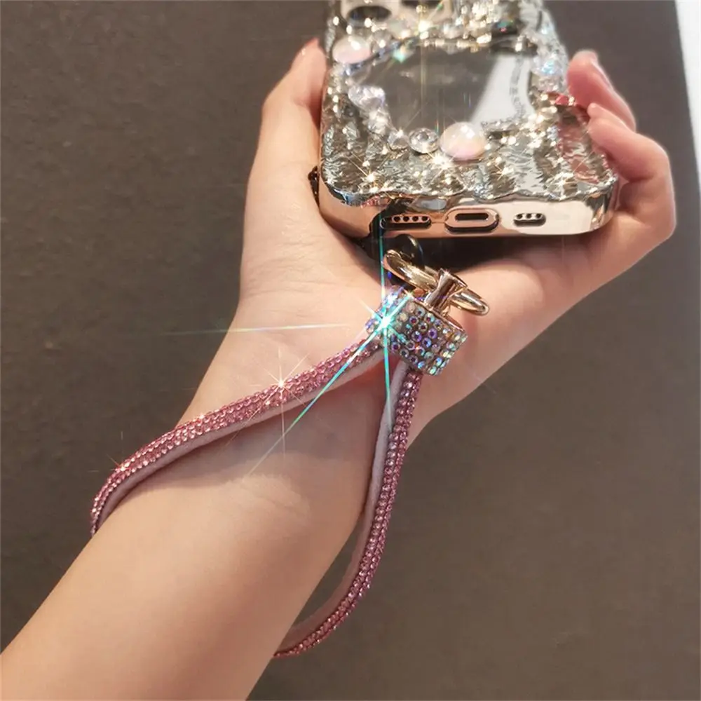 

Rhinestone Mobile Phone Lanyard Anti Loss Hanging Rope Phone Wrist Strap Bling Bling Handheld Diamond Lanyard Hanging Ornaments