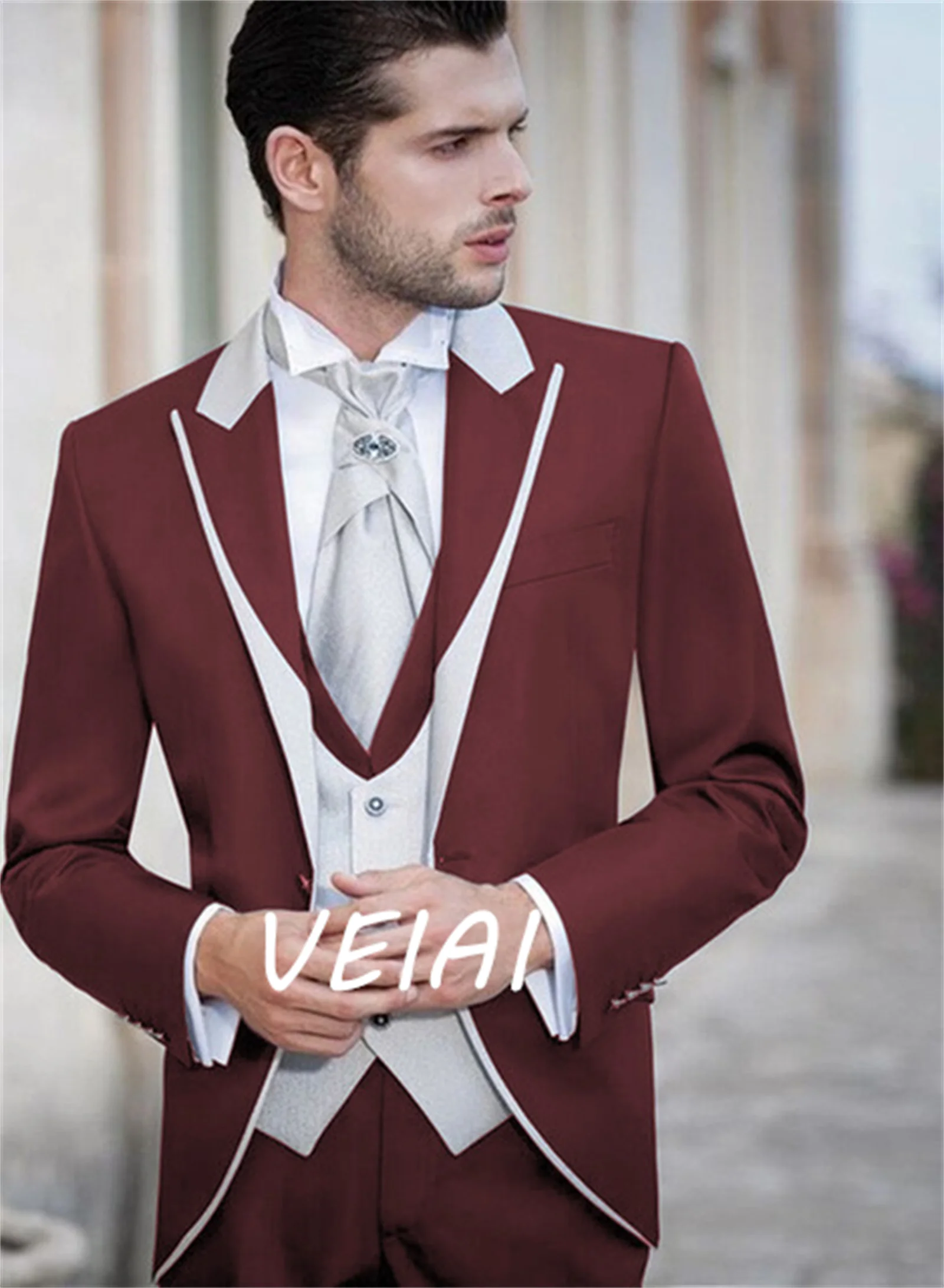 

CustomizedCostume Homme Colorful Men Sutis Groom Tuxedos Men Suit Wedding Prom Blazer 3 Pieces Terno Masculino (Jacket+Pants+Ves