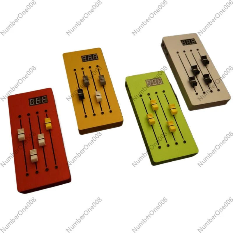 4-Track Long Fader MIDI Controller for DAW - Digital Display CC Controller
