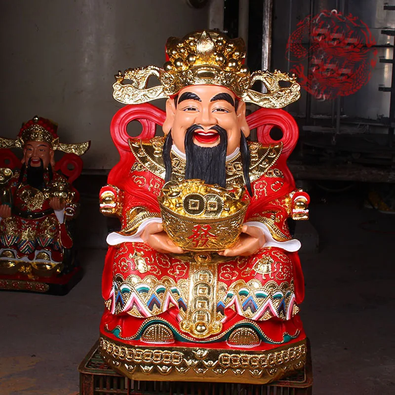 38CM Southeast Asia God of wealth HOME Company shop Patron saint Bring money GOOD LUCK CAISHEN YE Spiritual Effective protection