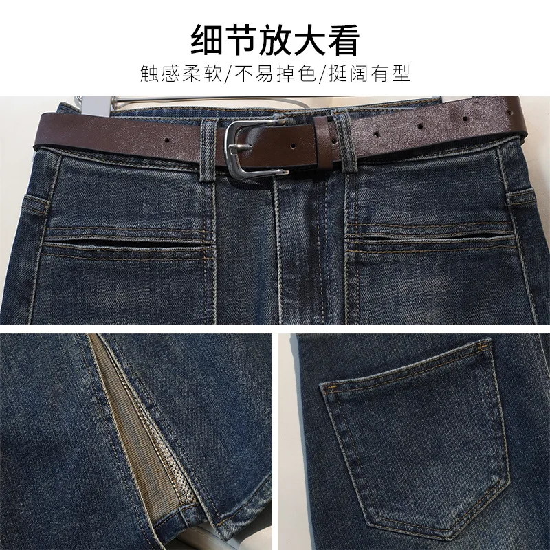 تنورة كلاسيكية من الدنيم الأزرق للنساء صيفية عصرية بفتحة أمامية عالية الخصر للتخسيس على شكل حرف A