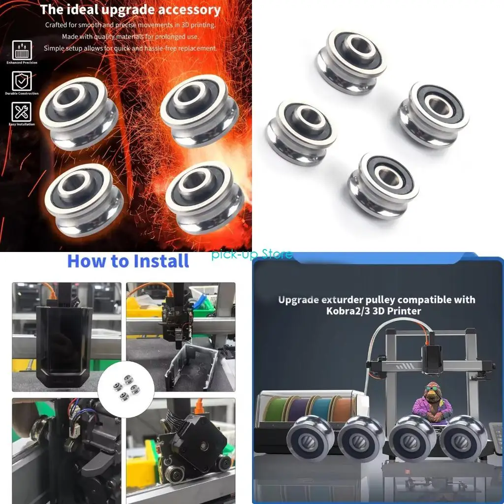 

Q5WA Прочное подшипниковое колесо экструдера с усиленным соглашением для согласованных выводов по 3D-печати для Kobra3/Kobra2