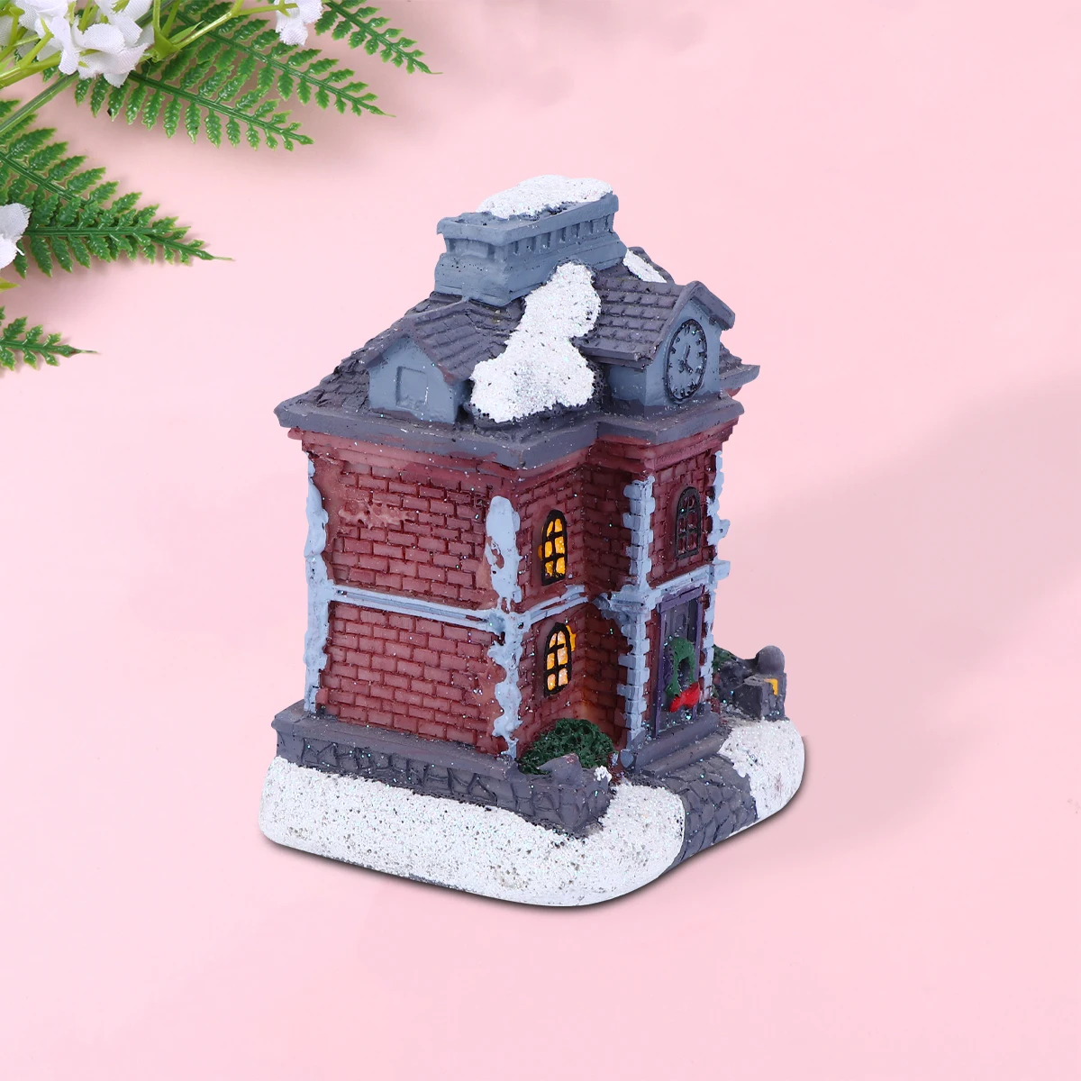 

Christmas Decoration Glowing House Ornament Creative Resin House Crafts (Assorted Color)
