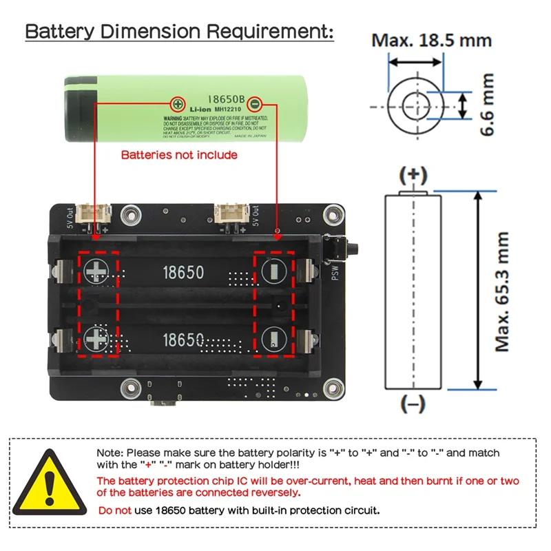 

Превосходный для Raspberry Pi 5 ИБП, плата расширения управления питанием, модуль ИБП 18650, обеспечивает резервное питание для Raspberry Pi 5