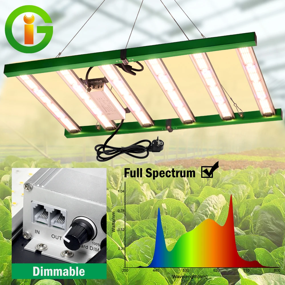 SMD3030 LED Grow Phytolamp Full Spectrum Dimmable Foldable Lights 240W 320W 400W Adjustable for Indoor Vegetable Flower Seedling