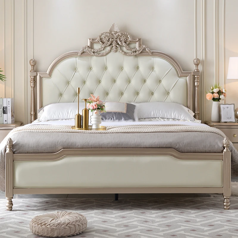 

Modern Kids Luxury Double Bed Royal Whitr Luxury Twin Frame Double Bed King Size Sleeping Letti Matrimoniali Bedroom Furniture