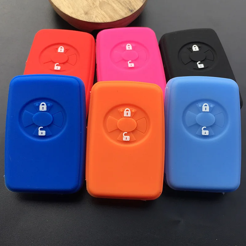 

ZAD silicone car key cover set cup shell holder case for toyota Avalon Yaris Hybrid Crown Reiz Corolla RAV4 Yaris remote key fob