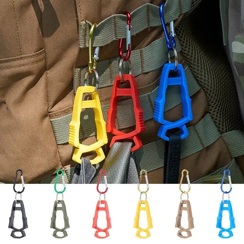 1PC Outdoor Portable Gloves Clips Hanger Multi-purpose Work Gloves Hook Holder Anti-drop Safety Glove Clamp Hiking Hook