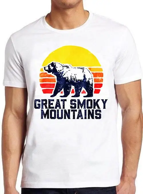 Great Smoky Mountains Bear Funny Meme T Shirt Gamer Cult Movie Music 721