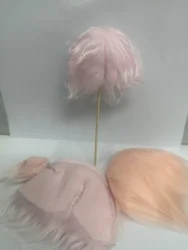 M0105 juguete hecho a mano para niños, 1/12, 1/8, 1/6, 1/3, 1/4, peluca de muñeco tío BJD/SD, accesorios para muñecas, cabello naranja, rojo y morado, 1 piezas