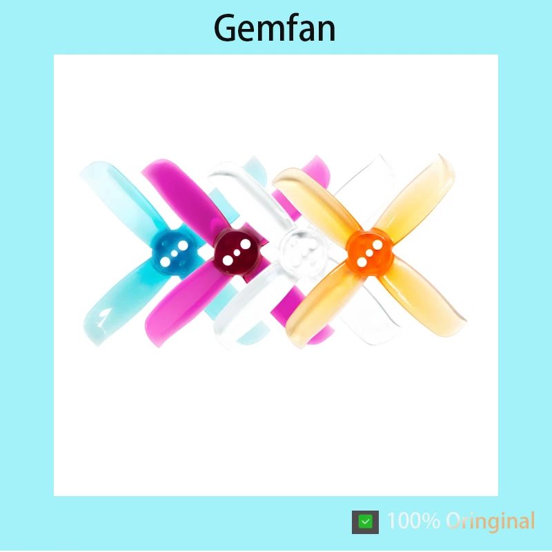 Gemfan New Hulkie 2036-4 PC Propeller, 2-inch, 4-Blade, 3-Hole, for Indoor Flight, 4 Pairs