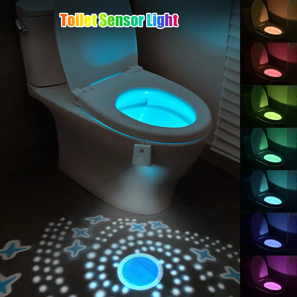 Smart Motion Sensor Toilet Seat Night Light 16 Colors Waterproof Backlight For bathroom Toilet Bowl LED Lamp WC Light