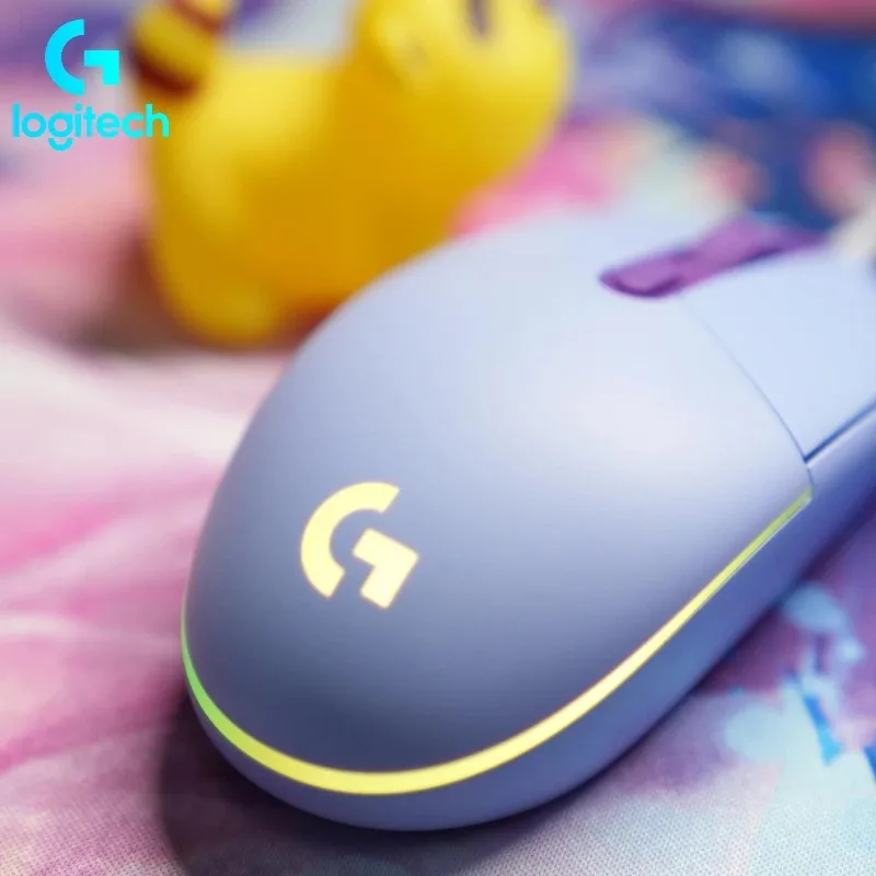 Logitech G102 ゲーミングマウス、8000 DPI、1ms レポートレート、6 つのプログラム可能なボタン、RGB 照明、eスポーツ FPS MOBA、PC ゲーマー向け