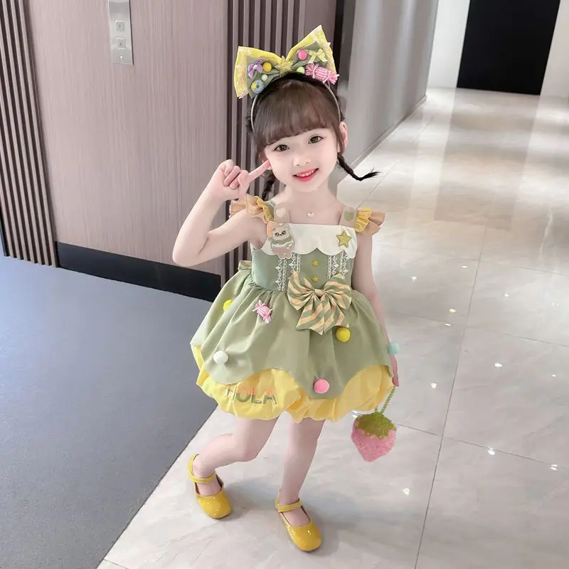 Baby\'s Clothes Baby Girl Lolita dress Summer 2024 without hairband