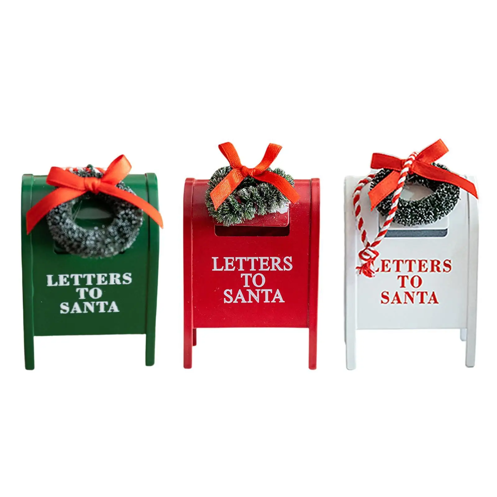 Santa Mailbox Mini Cute Mailbox Letters Decoration Box, Christmas Mailbox, for Tabletops