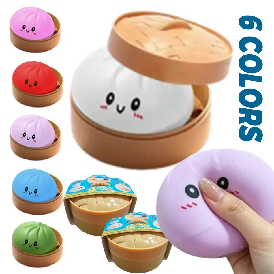 1-6Pcs Simulation Flash Dumpling Pressure Ball, Home & Office Decor, Birthday Gifts for Adults