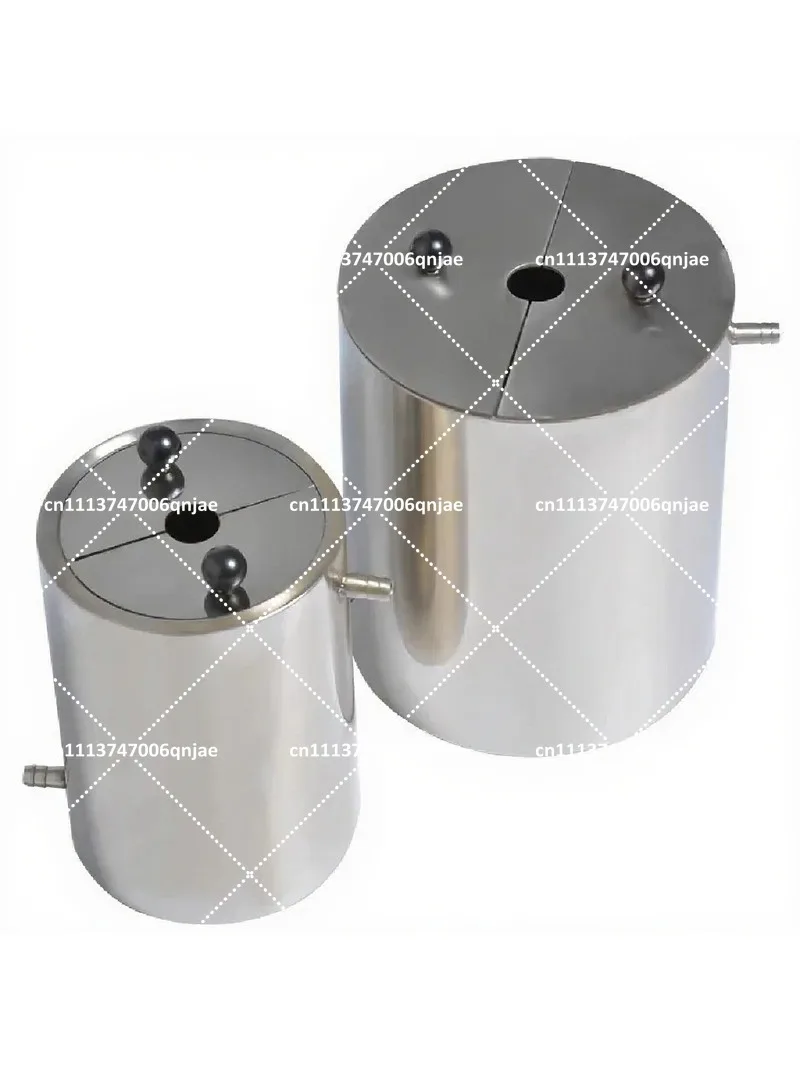 Laboratory Stainless Steel Double Layer Mixing Tank with Lid Stirring Water Circulation Reactor Vessel