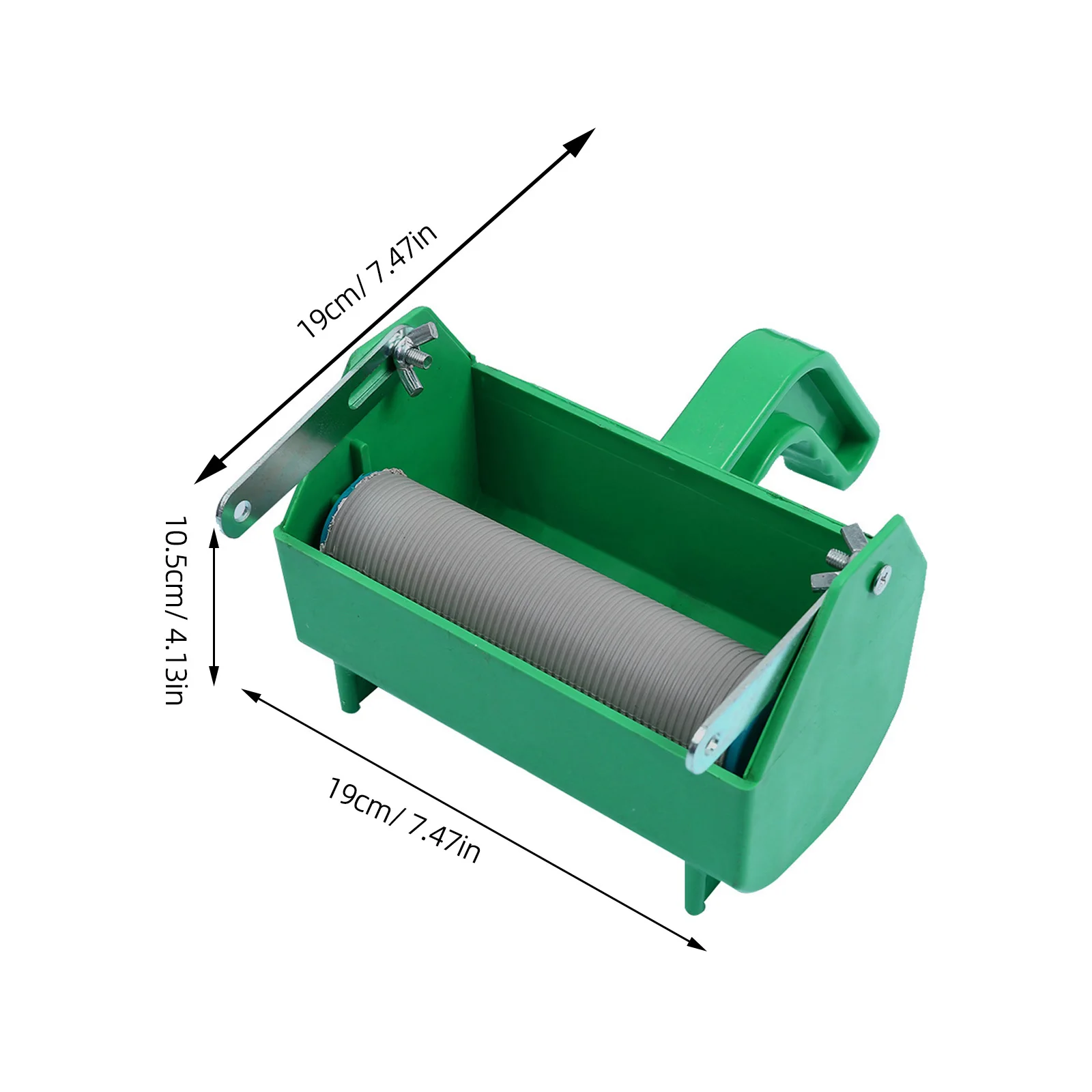 أسطوانة ورق جدران مطلية برأس بلاستيكي أخضر أداة طباعة الحبوب المطاطية للجدران والأثاث والستائر واللحاف
