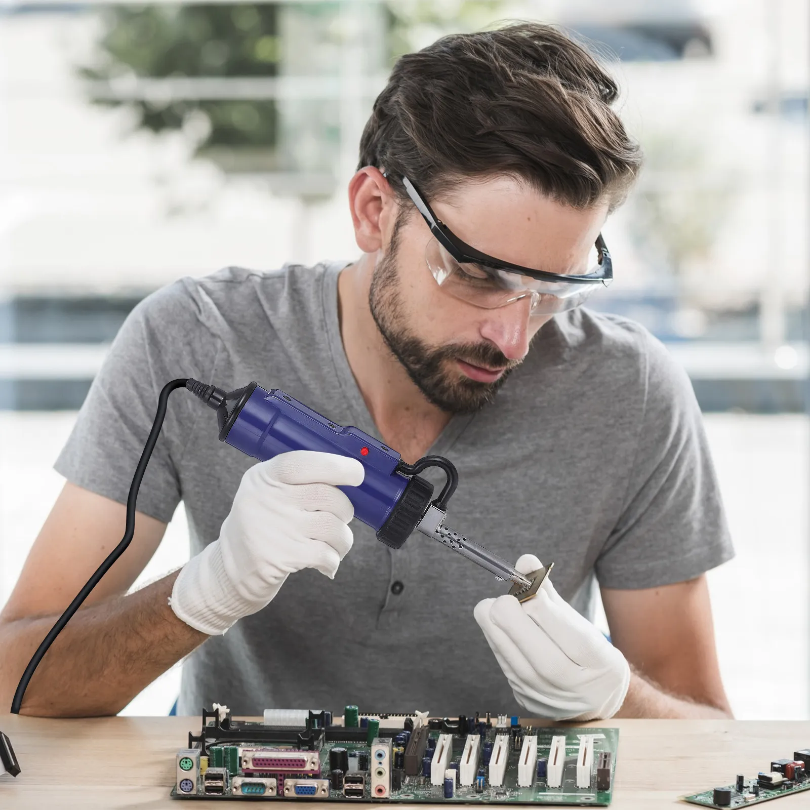 

Электрический вакуумный паяльный насос для удаления припоя: мощный, быстрый нагрев, простое ручное управление для обслуживания электронных устройств