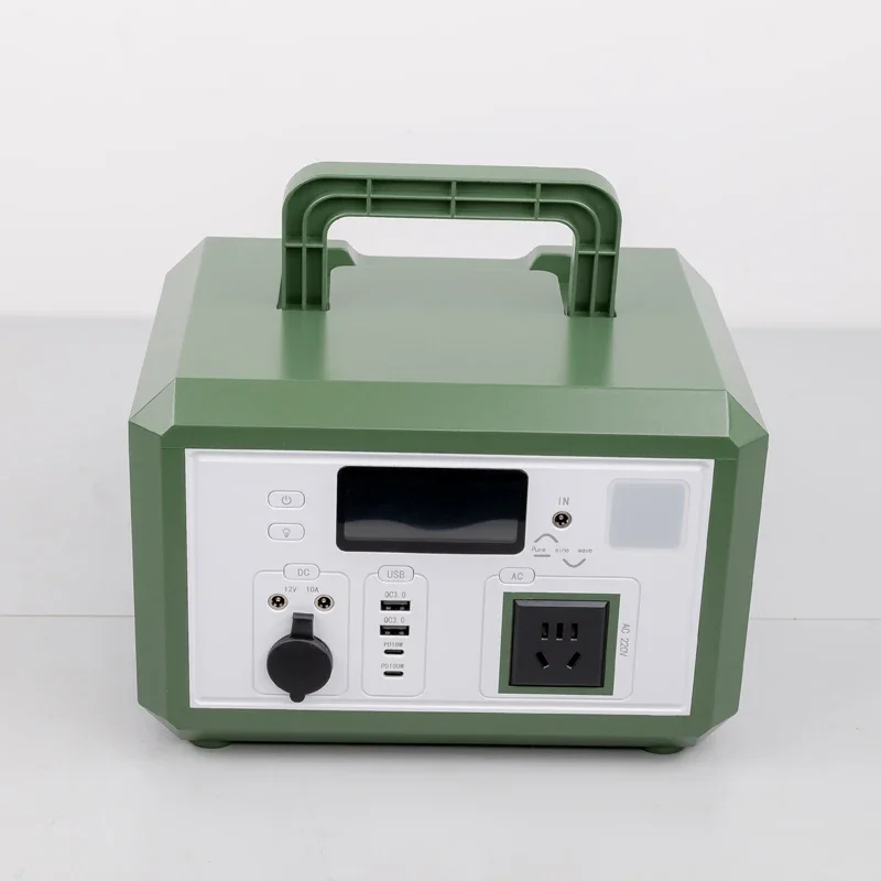 Outdoor camping power supply portable battery power station with folding solar panel charging
