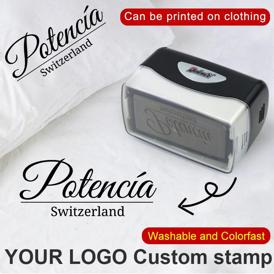 Large Custom Stamp for Company Logo | 5 Ink Colors, Black Case | Professional Seal for Office, Invitations,Notary & Addressing