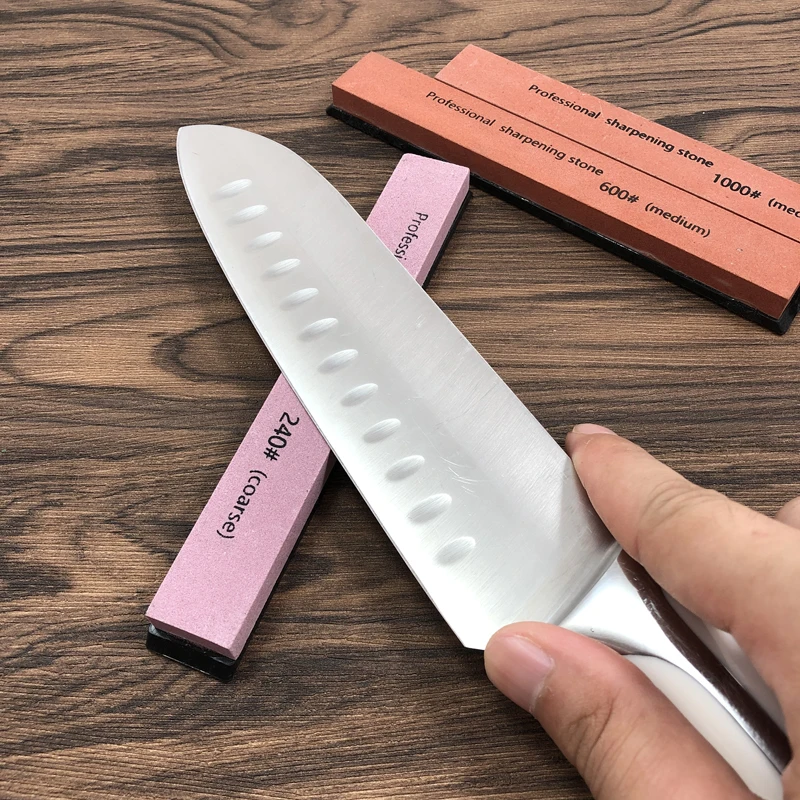 White alundum 3pcs Thick 240 600 1000# knife sharpener Single Angle sharpener stone Honing System sharpening stone Whetstone