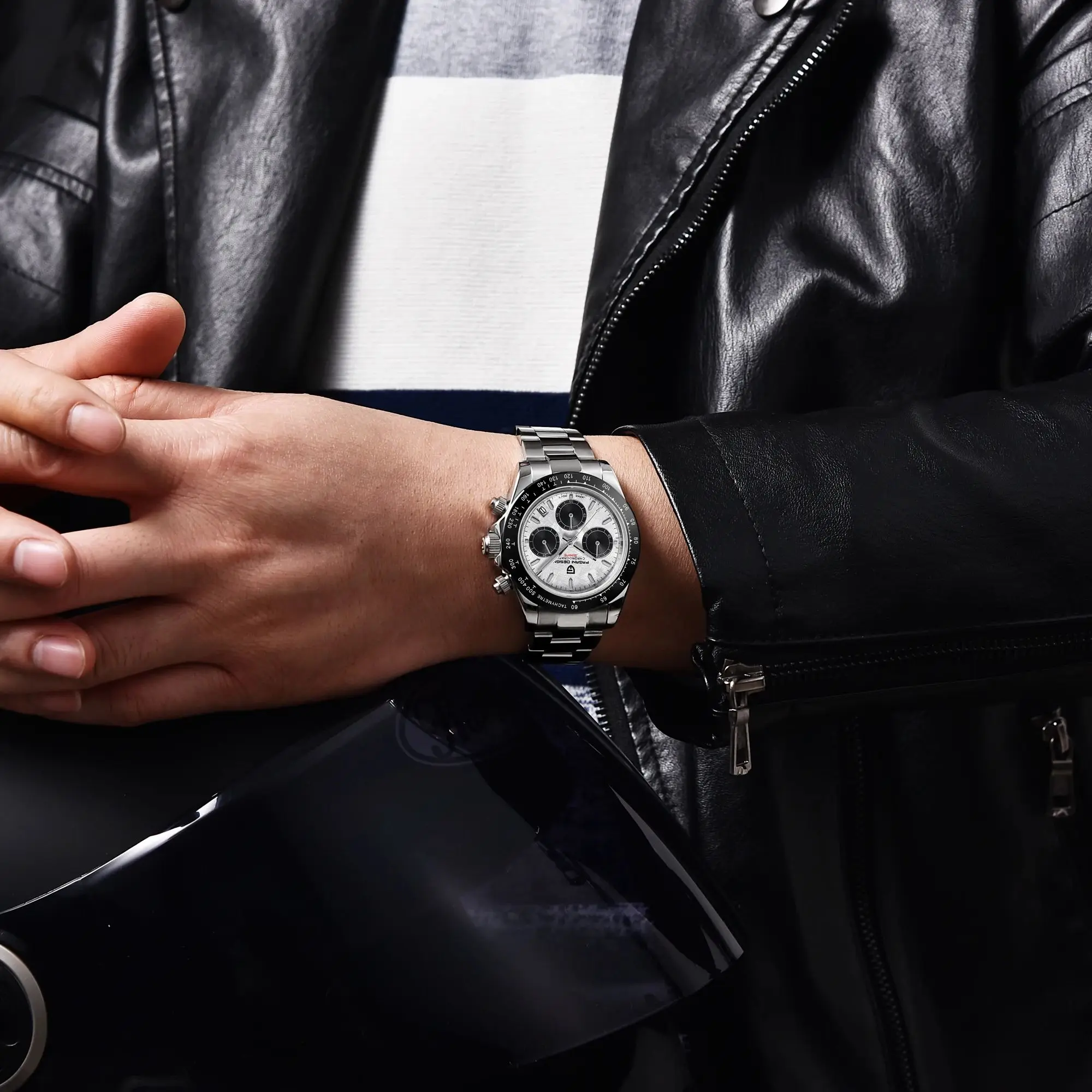PAGANI DESIGN Men's Quartz Watch Urban White-Collar Hot Sale Single Product Stainless Steel Sapphire Glass Calendar Chronograph