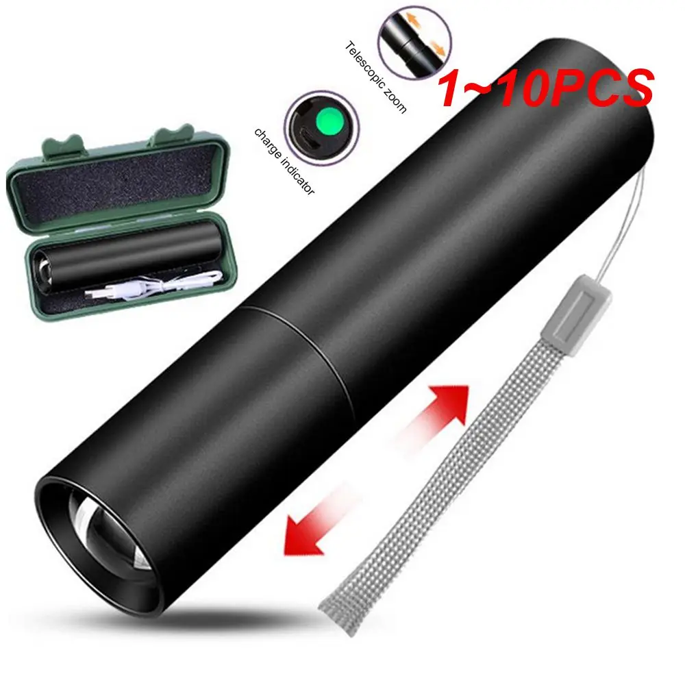 

1~10PCS Portable Flashlight Durable Third Gear Portable Mini Lightweight Emergency Tools Powerful Chargable Long Distance