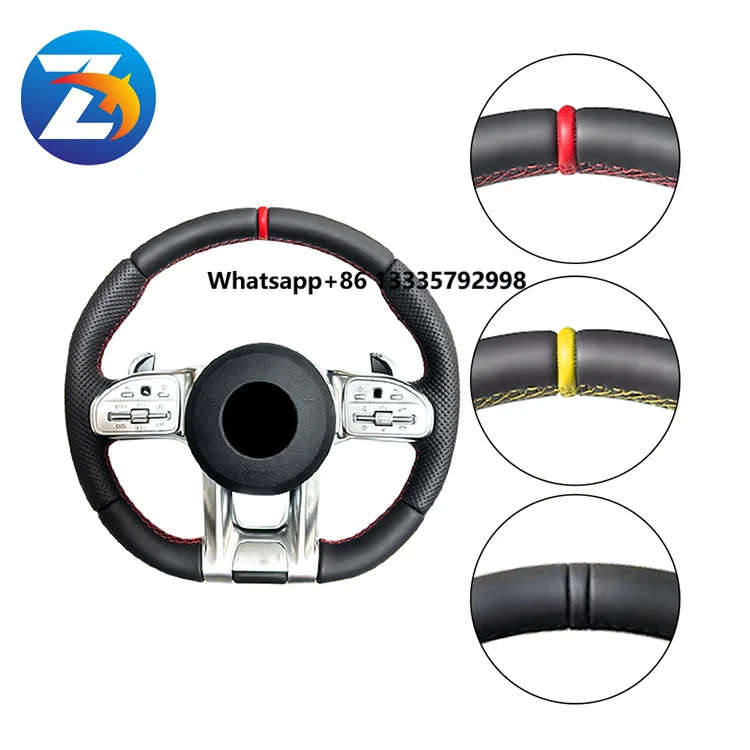 

Custom Leather/ Carbon Fiber Steering Wheel for Mercedes Benz AMG Car Steering Wheel
