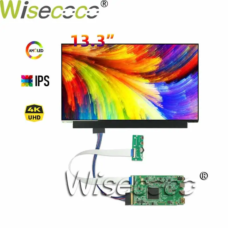 

13.3 Inch 4K OLED Screen 3840*2160 EDP Type-C HDMI-Compatible Driver Board for Mobile Phone PC Laptop Gaming Raspberry PI