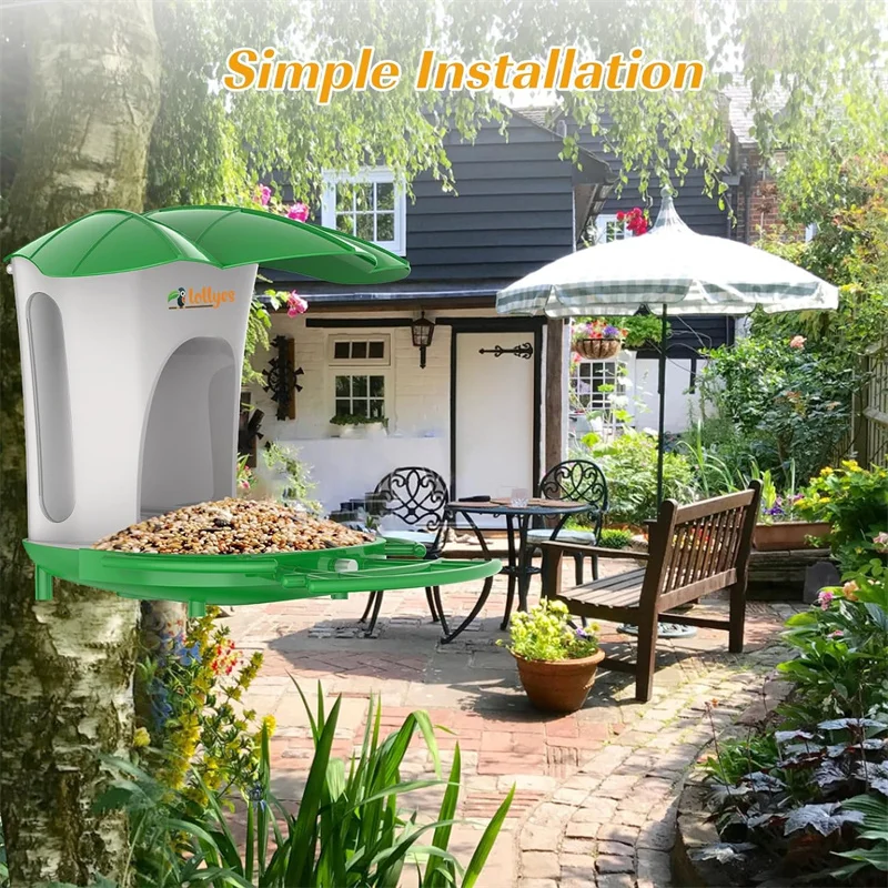 Bird Feeders Outdoors Birdhouse Feeder Wild Bird Seed Outside Feeders and Garden Decoration Yard for Bird Watchers