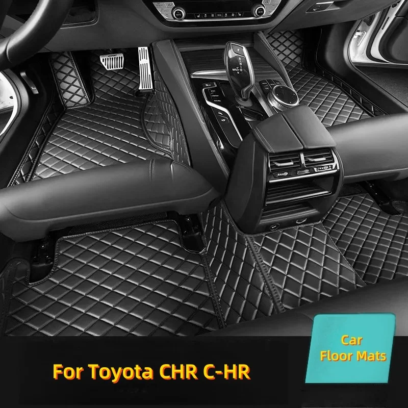 

Custom 5 Seat Car Floor Mats For Toyota CHR C-HR 2016-2023 Interior Details Auto Carpets Foot Coche Car Accessories Carpet