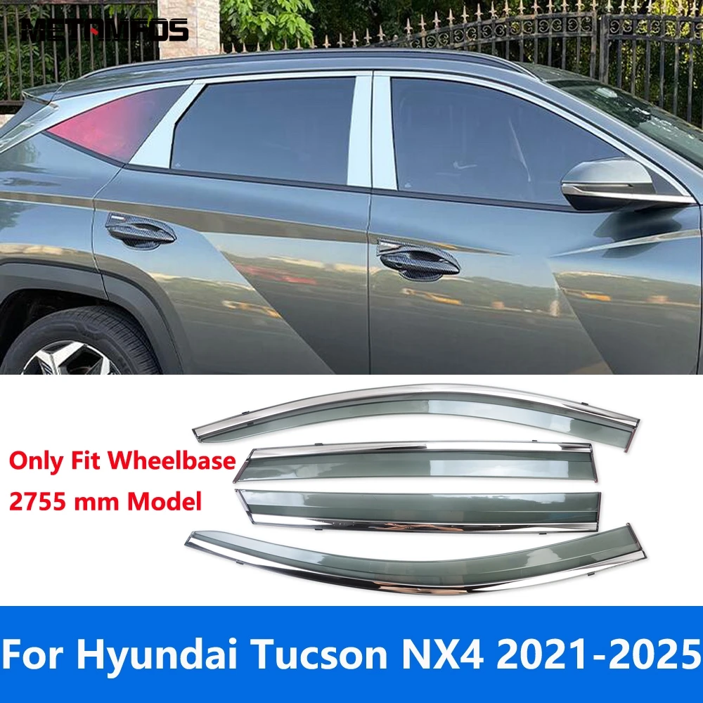 

Для Hyundai Tucson NX4 2021-2023 2024 2025 оконный козырек ветровой дефлектор солнцезащитный козырек от дождя тент аксессуары для укрытия