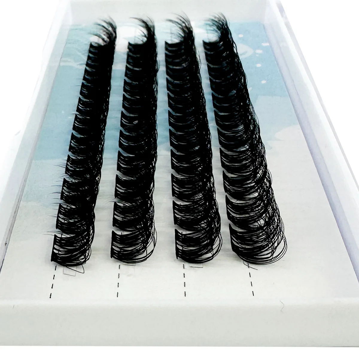NEUE 3D Flauschige Mix Weiches Band Segmentierte Falsche Bundles Wimpern DIY Einzelne Cluster Lash Extensions Faux Nerz Wimpern – Detail 12