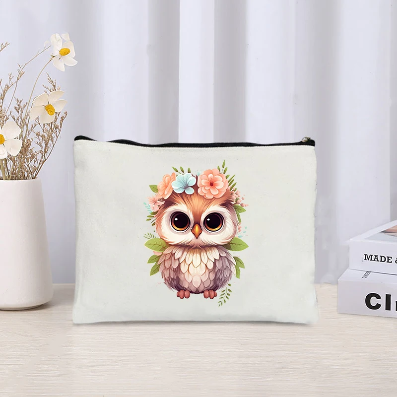 Kawaii Eule Feder mäppchen Kinder Briefpapier Lagerung Reise Toilette Notwendigkeit Tasche pertty Mädchen Geschenk der Vogel der Weisheit Göttin