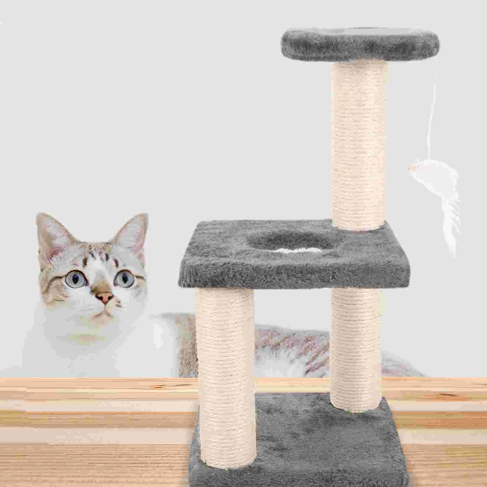 Cat Climbing Frame Adorable Scratching Post Vertical Multi-layer Paper Tube Pet