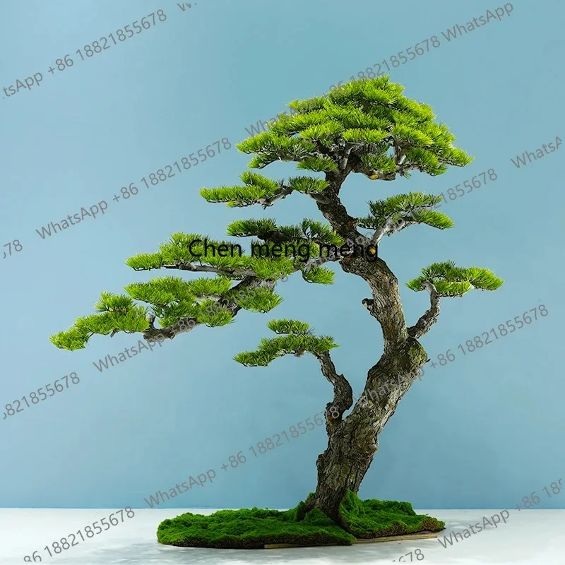 green plant welcome pine black pine modeling fake tree shopping mall villa restaurant decoration under the stairs landscaping