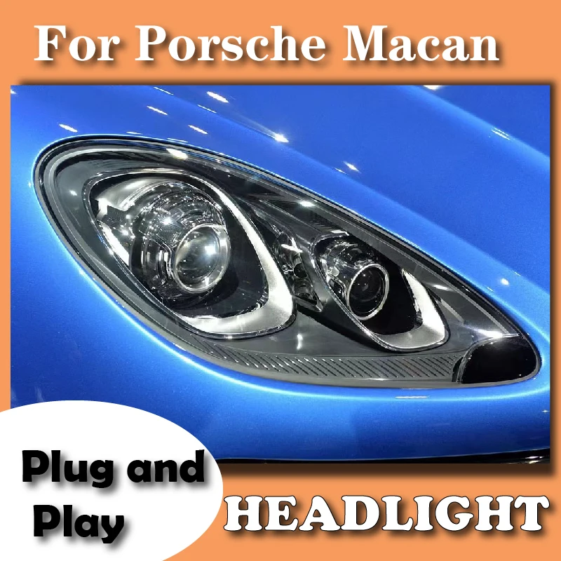 Car Accessories for Porsche Macan LED Headlight 2014-2017 for Macan Headlamp Assembly DRL Turn Signal High Beam Auto Part