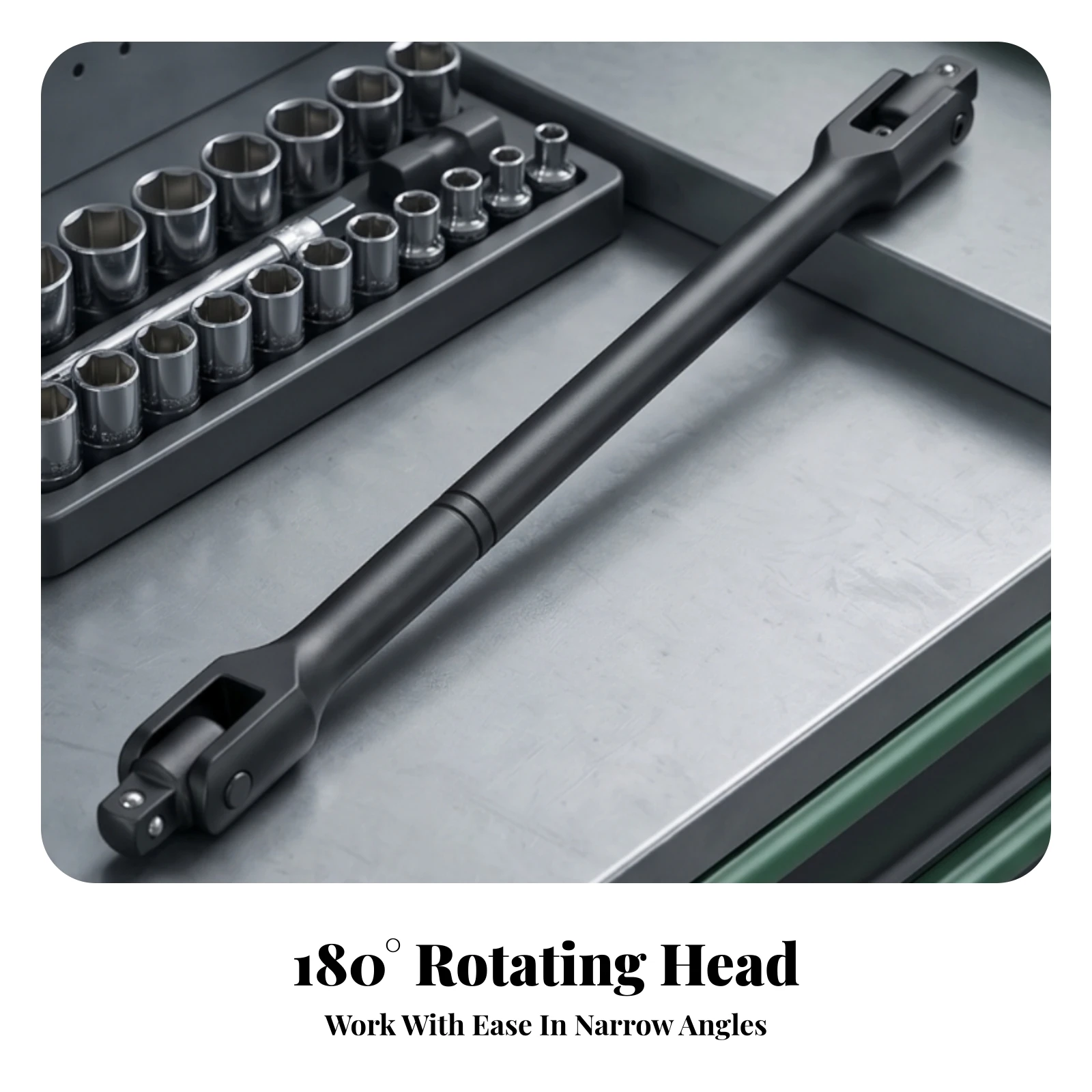 15-Inch Ratchet Wrench Flex Head Ratchet Wrench Socket Use Labor Saving Hand Tool Industrial-Style