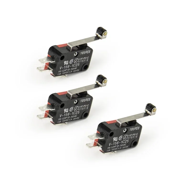 10PCS V-156-1C25 15A The micro switch,  Push Button SPDT Momentary Snap Action Limit switch, travel switch,