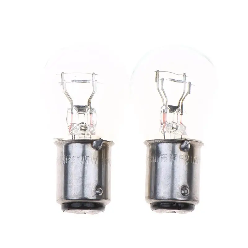 2Pcs 1157 1176 89 2409 2412 2410 2405 1141 1016 Car Bulbs Amber/Transparent Halogen For Turn Tail Reverse Lights 12V/24V