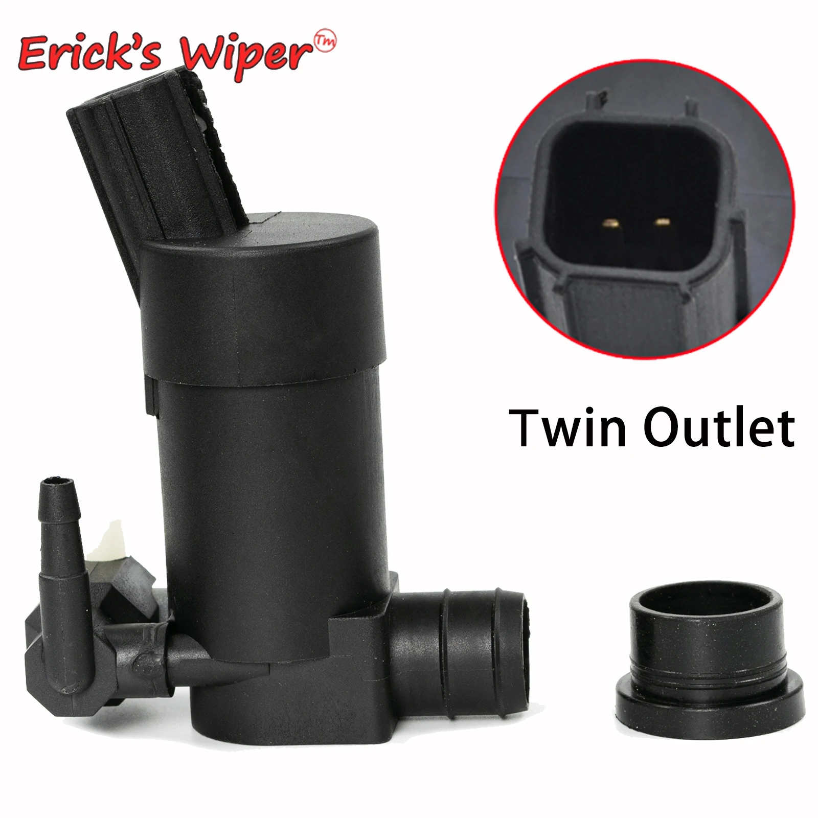 Erick\'s Wiper Front Rear Windshield Windscreen Wiper Washer Pump Motor with Grommet For Volvo V70 Estate 2005 - 2013 OE#30699952
