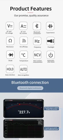ZT-5B Digital 6000 siffror Professionell Analog Multimeter AC/DC Ström Spänning Mini Testare True RMS Bluetooth Multimeter 8 best sales Bluetooth-multimeter - №6