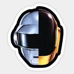 Daft Punk Vintage  5PCS Stickers for Cartoon Wall Art Living Room Car Water Bottles Decorations Print Laptop Cute Window Decor