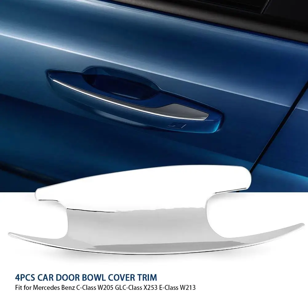 4Pcs Car Door Bowl Cover Trim for Mercedes Benz C/GLC/E Class W205/W253/W213 Car Accessories