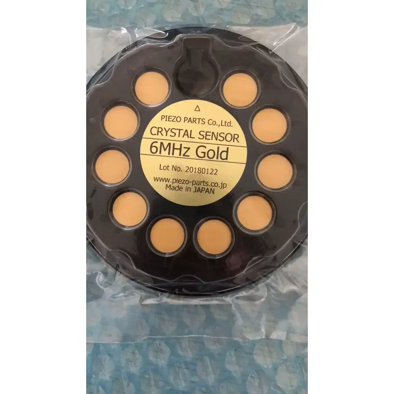 Imported from Japan 6MHz Gold Quartz Crystal Sensor 14mm High Temperature Resistance PVD Film Thickness Monitor Oscillator Wafer